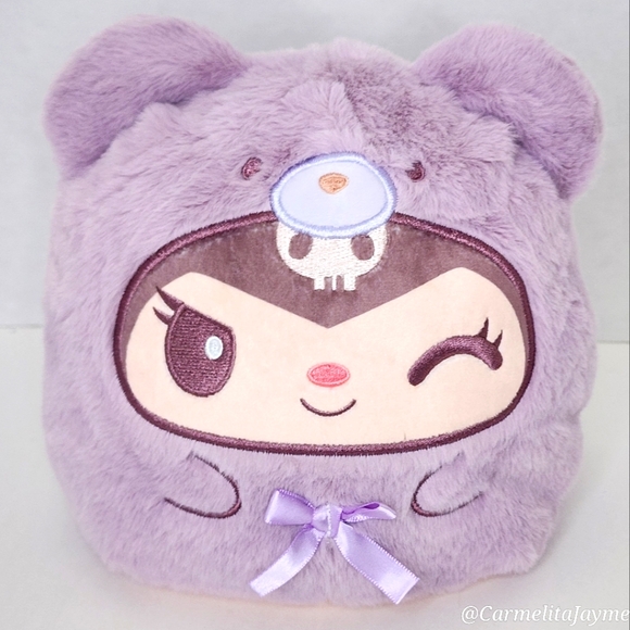 KUROMI 🐻 Purple Teddy Bear Kuromi Reversible Plushies Sanrio X TeeTurtle NWT - Picture 3 of 9